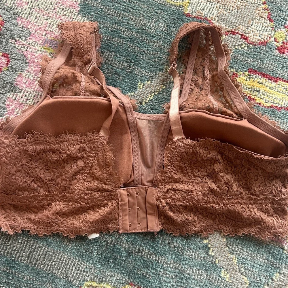 Aerie Eyelash Lace Padded Plunge Bralette size XL NWT - Picture 7 of 8